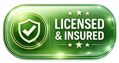 Licensed and insured Seal