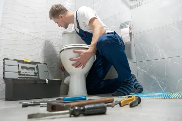 a male plumber unclogging a sink in Leander, TX - New Construction Plumbing Services a male plumber unclogging a sink in Leander, TX - New Construction Plumbing Services